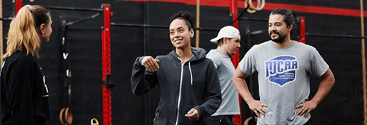 Group CrossFit training session at NorthEast Health Performance gym in Eastchester, NY.