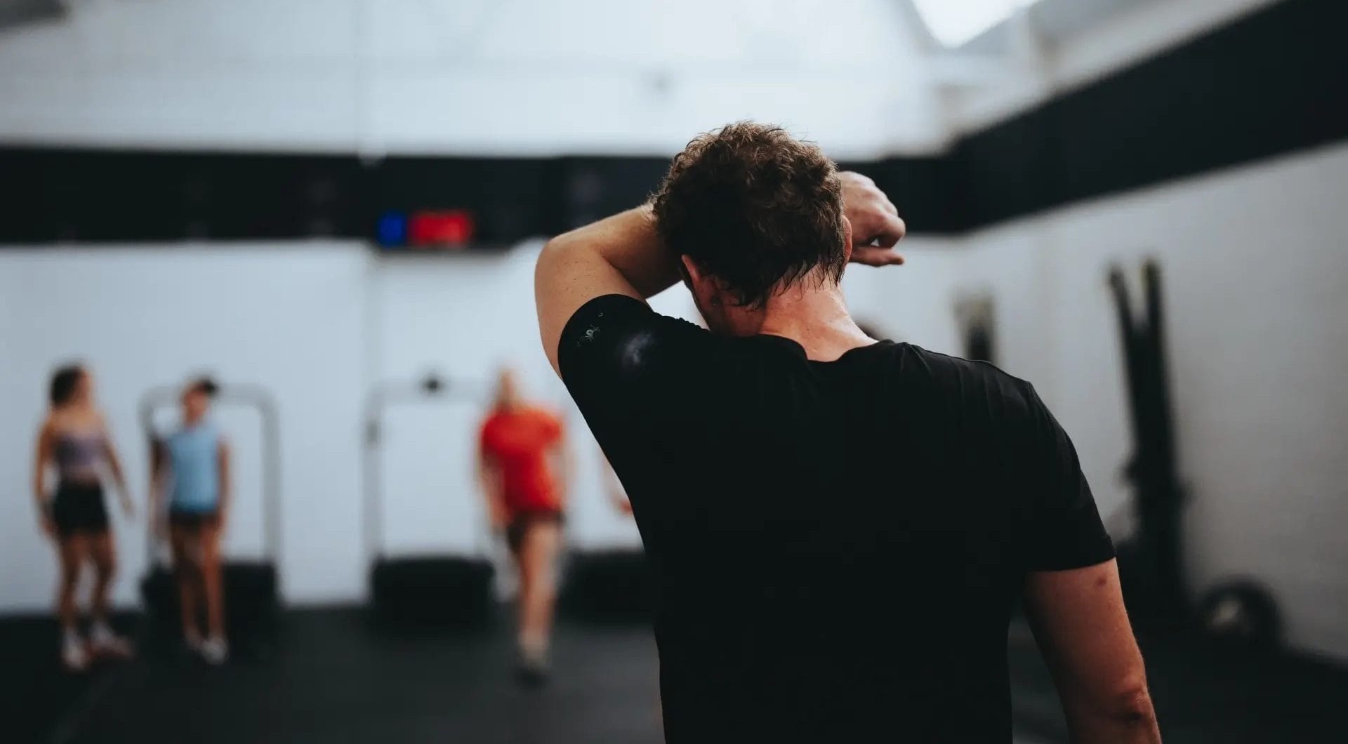 man working out and training at the gym